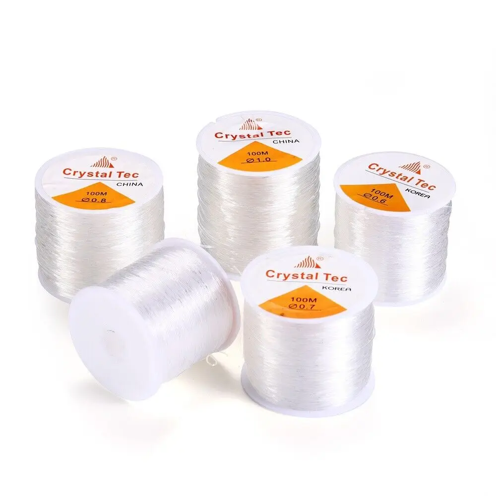 

0.5-1mm Roll Elastic Cord String Transparent Elastic Thread for Jewelry Making DIY Bracelet Necklace Beaded Accessories Supplies