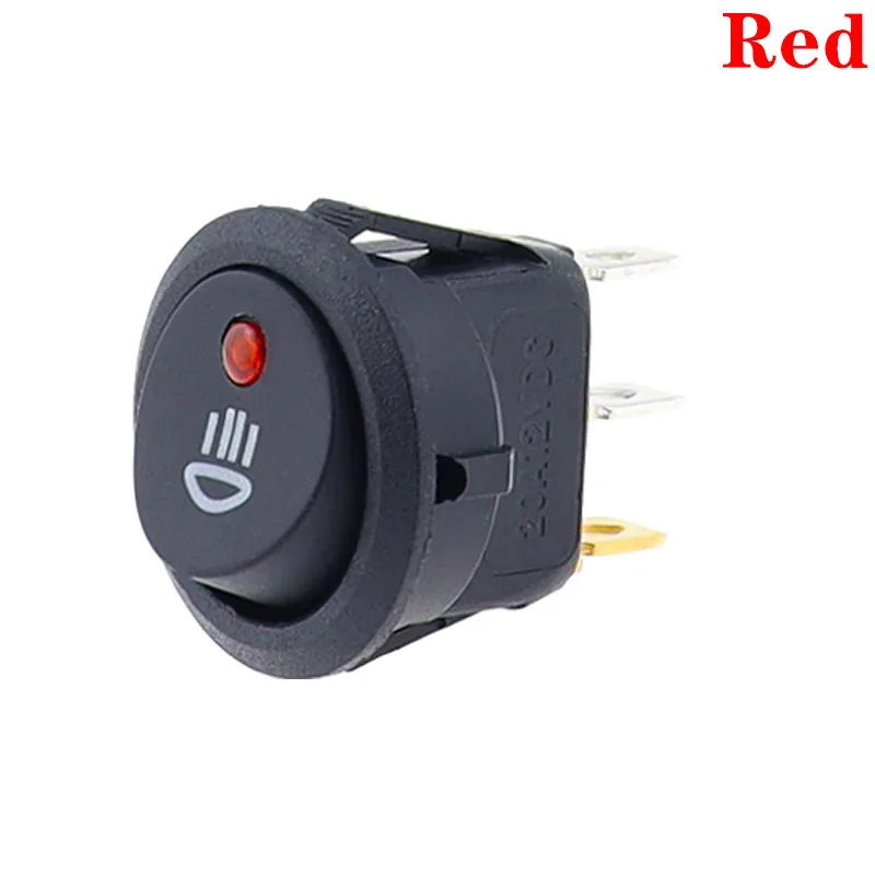 

Кулисный переключатель противотуманного фонаря красный 23мм DC 12В 20А