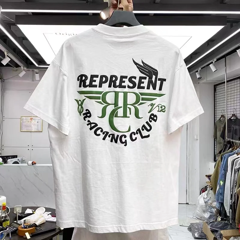 

Hip-hop, monogrammed, round-necked, short-sleeved t-shirt guy