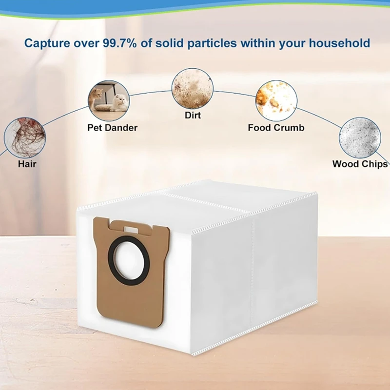 Набор из 22 больших сменных мешков для пыли Dreame L10s Ultra / S10 Pro L20 Robot Vacuum 3L