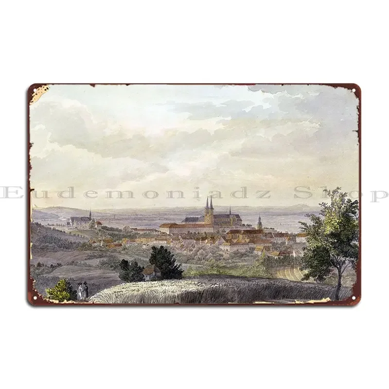 Металлическая табличка &quotВид Бамберга&quot