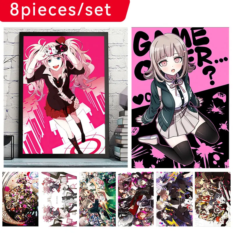 

Hot Anime Posters Dangan Ronpa Trigger Happ Comic Home Decor Painting Coated Paper Room White Poster Theme Bar Cafe Wall Sticker