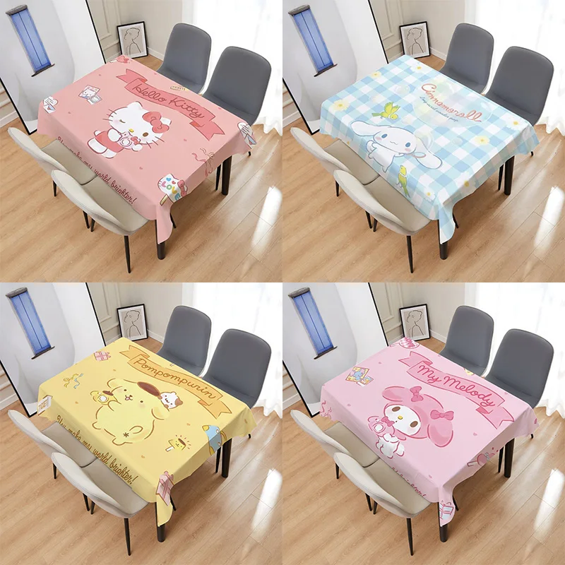 

Kawaii Anime Sanrioed MyMelody Cinnamoroll Kuromi Cute Cartoon Table Mat Coffee Table Place Mat Girl Heart Tablecloth Home Gift