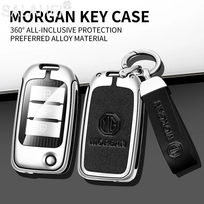 

Metal Car Key Case Keyring Leather Keychain For MG MG6 ZS i6 EV EZS HS EHS For Roewe RX3 RX5 RX8 2017 Auto Styling Accessories