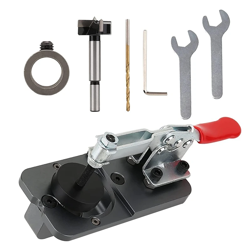 

35Mm Cabinet Hinge Drilling Hole Puncher Woodworking Drilling Locator Tool Kit Hole Opener Drilling Guide Locator Tool