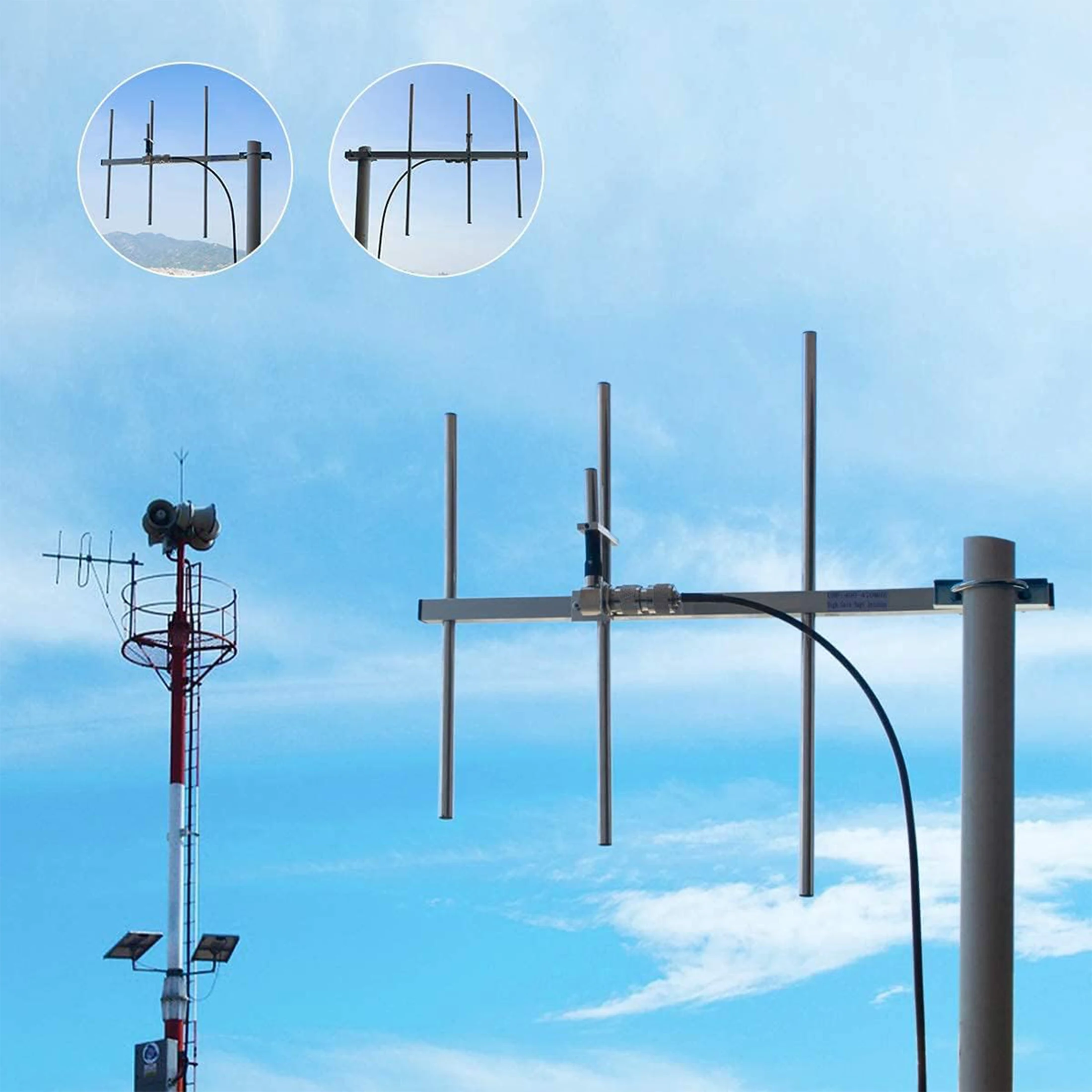 Антенна Yagi UHF GMRS для базовой станции 400-470 МГц 7dBi для ретранслятора GMRSлюбительского радио с 7-метровым коаксиальным кабелем SVY 50-3 PL- (art.: 3920daebb589c) - 3920daebb589c