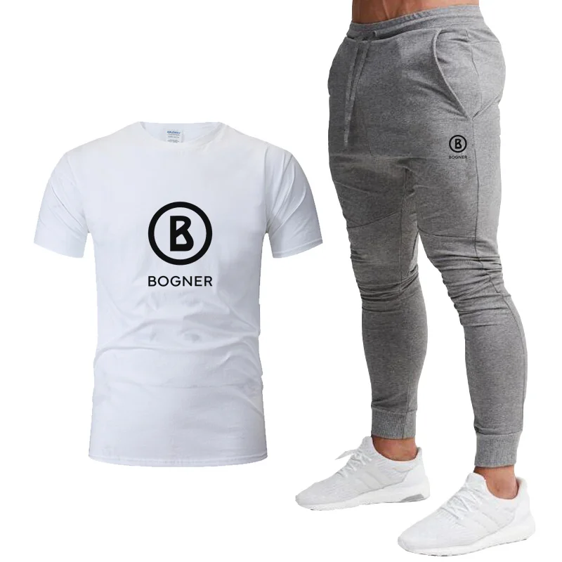 

2023 BOGNER Cotton short sleeved men's summer new sports suit T-shirt loose half sleeve