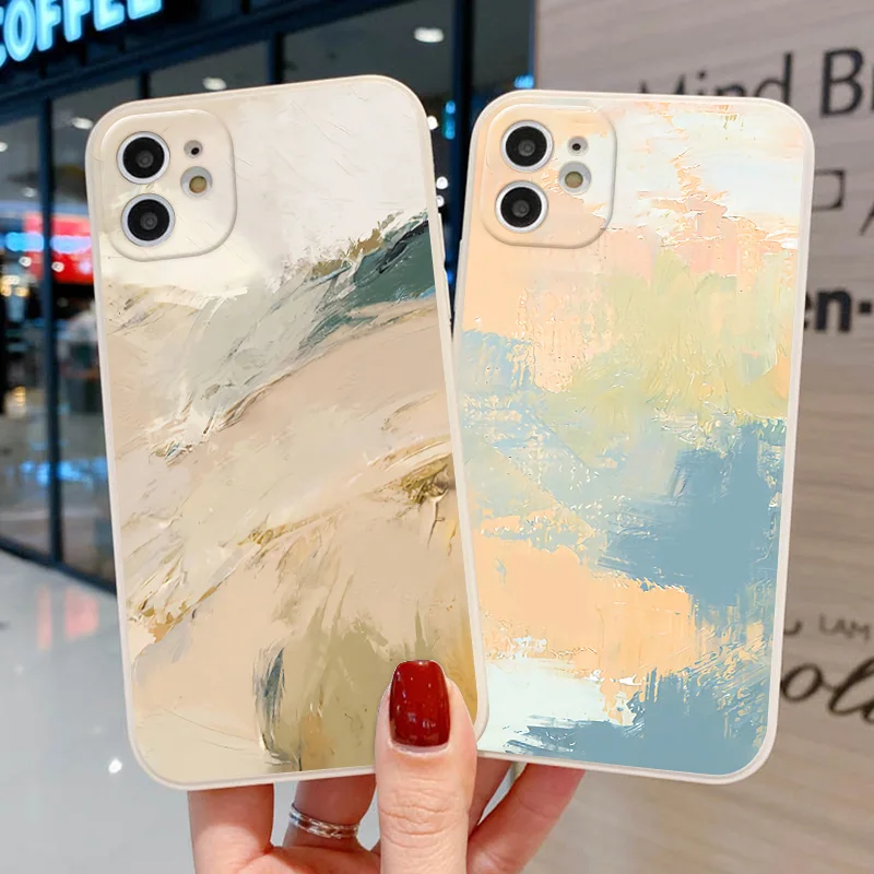 

Poco X3 Pro Watercolor Painting Case For Xiaomi Redmi Note 10 11 12 9 8 7 Pro 9S 10S 11S 8T 9A 9C Poco M3 X5 Pro M5 F4 F3 Cover