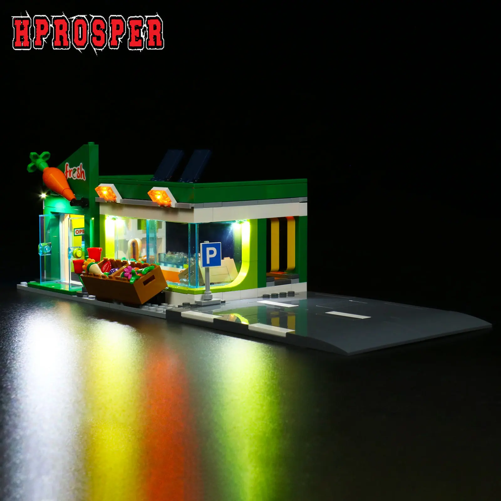 

Hprosper LED Light For 60347 Grocery Store Lighting DIY Toys Only Lamp+Battery Box (Not ​Include the Model)