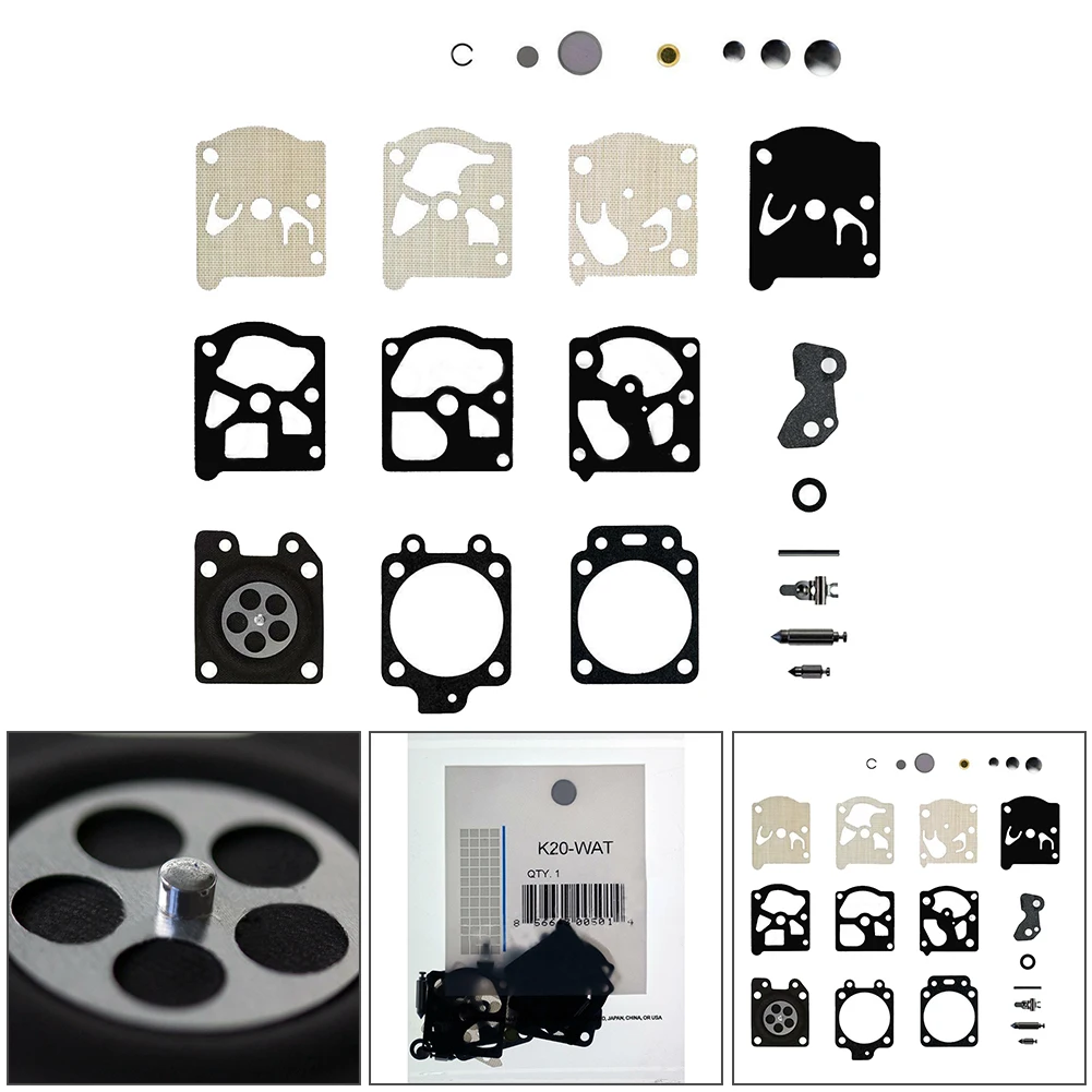 

Carb Carburetor Diaphragm Gasket Needle Repair Kit For K20-WAT 021 023 025 026 1121 1130 Chainsaw Assembly Gaskets Kit
