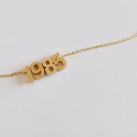 bipin wholesale pendant number stainless steel designer diy gold necklace jewelry making supplies