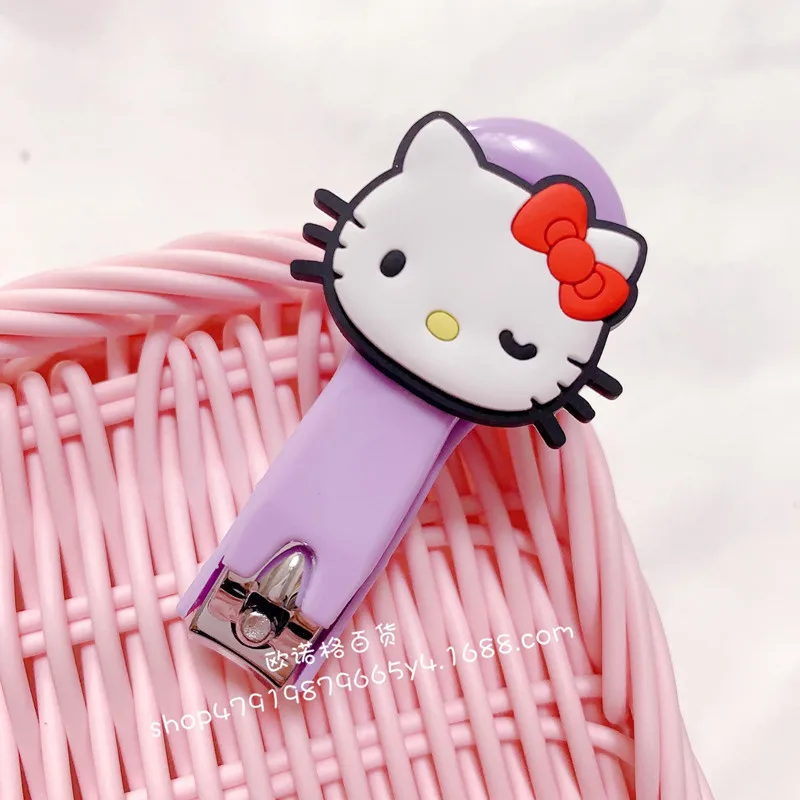 Sanrio Hellokitty Mymelody Kuromi Cinnamoroll Maru Милая портативная машинка для стрижки ногтей