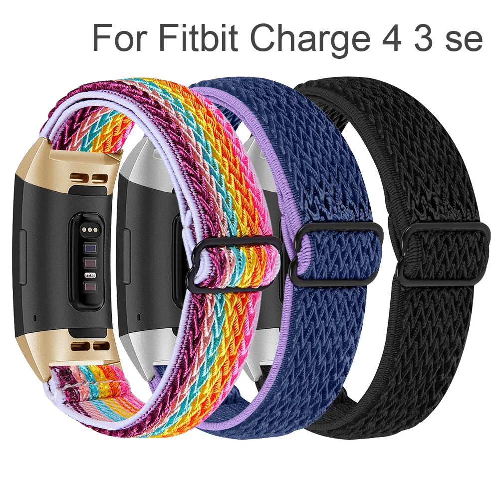 New Elastic Nylon Band For Fitbit Charge 4 3 3 se Sports Wom