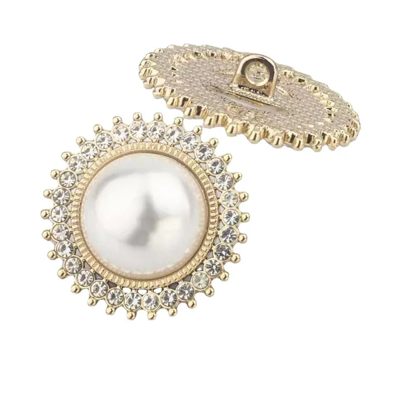 FCXDG 10 шт. красивые Изысканные жемчужные металлические пуговицы модная куртка