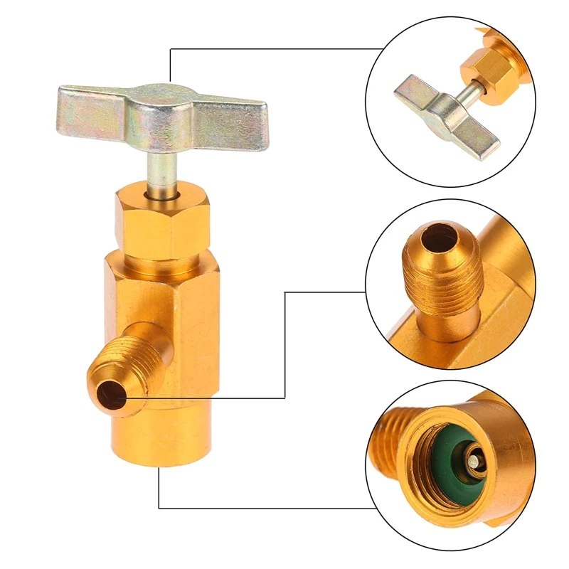

R134A Can Tap Self-Sealing Can Tap Refrigerant Can Tap Dispenser for Add Automotive Air Conditioning System 87HA
