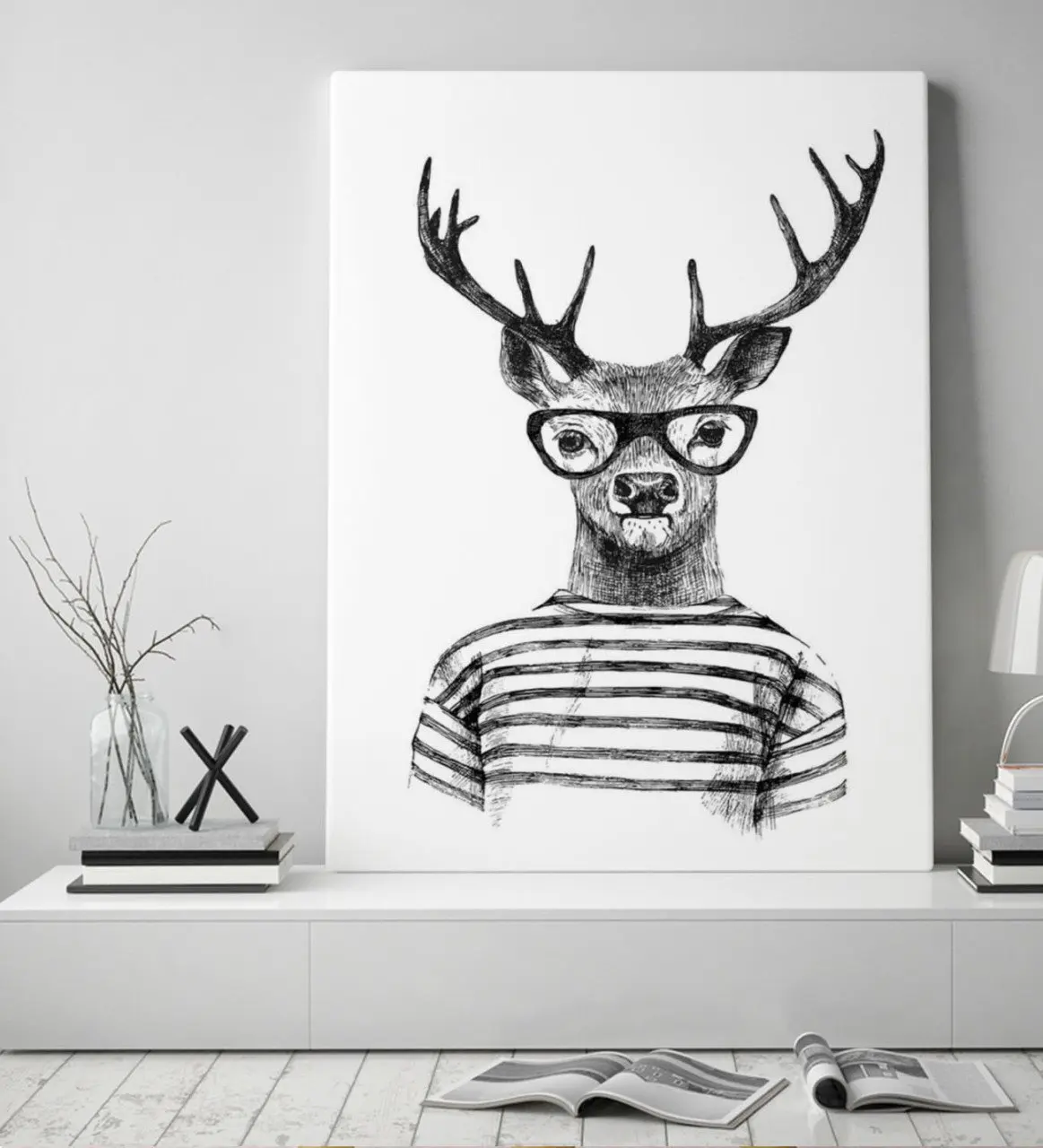 

BK подарочные очки Олень Дизайн холст стол 50x70 см-1