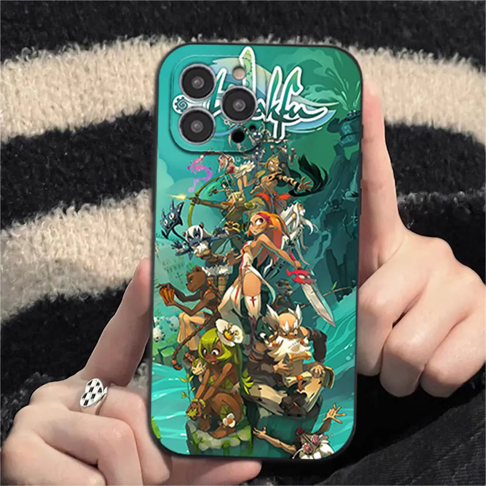 Чехол для телефона Game W-Wakfu iPhone 12 11 13 14 15 16 Pro Plus черный мягкий силиконовый чехол