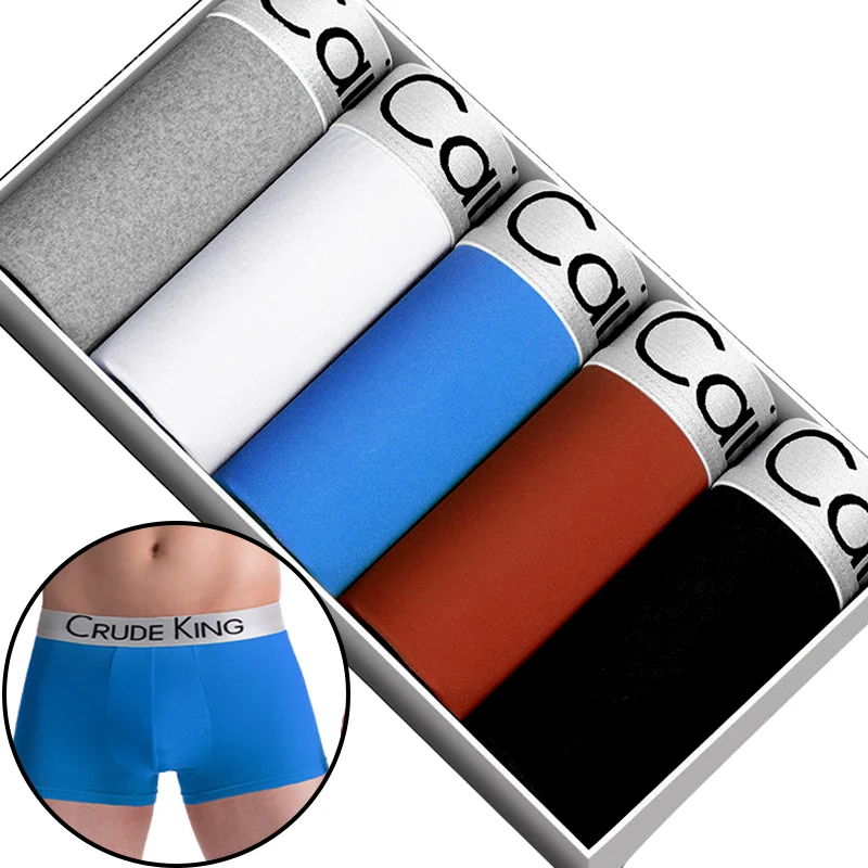 Мужские боксеры 5 шт./лот шорты с надписью мужское нижнее белье мягкие