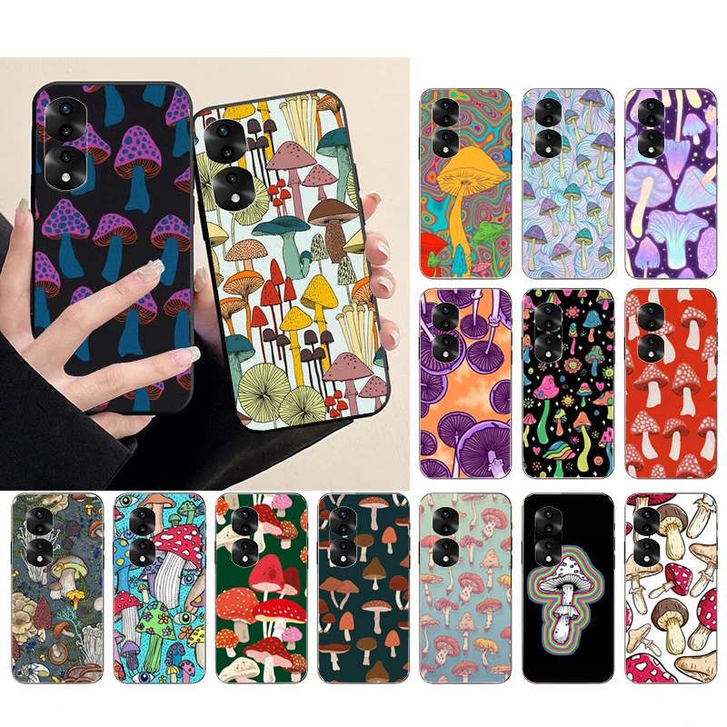 

Phone Case for Huawei Honor X9 X8 X7 X6 70 50 60 Pro 10X 20 Lite 8A 8S 8X 9X 9A 9S 10i Mushrooms Case Capa Funda