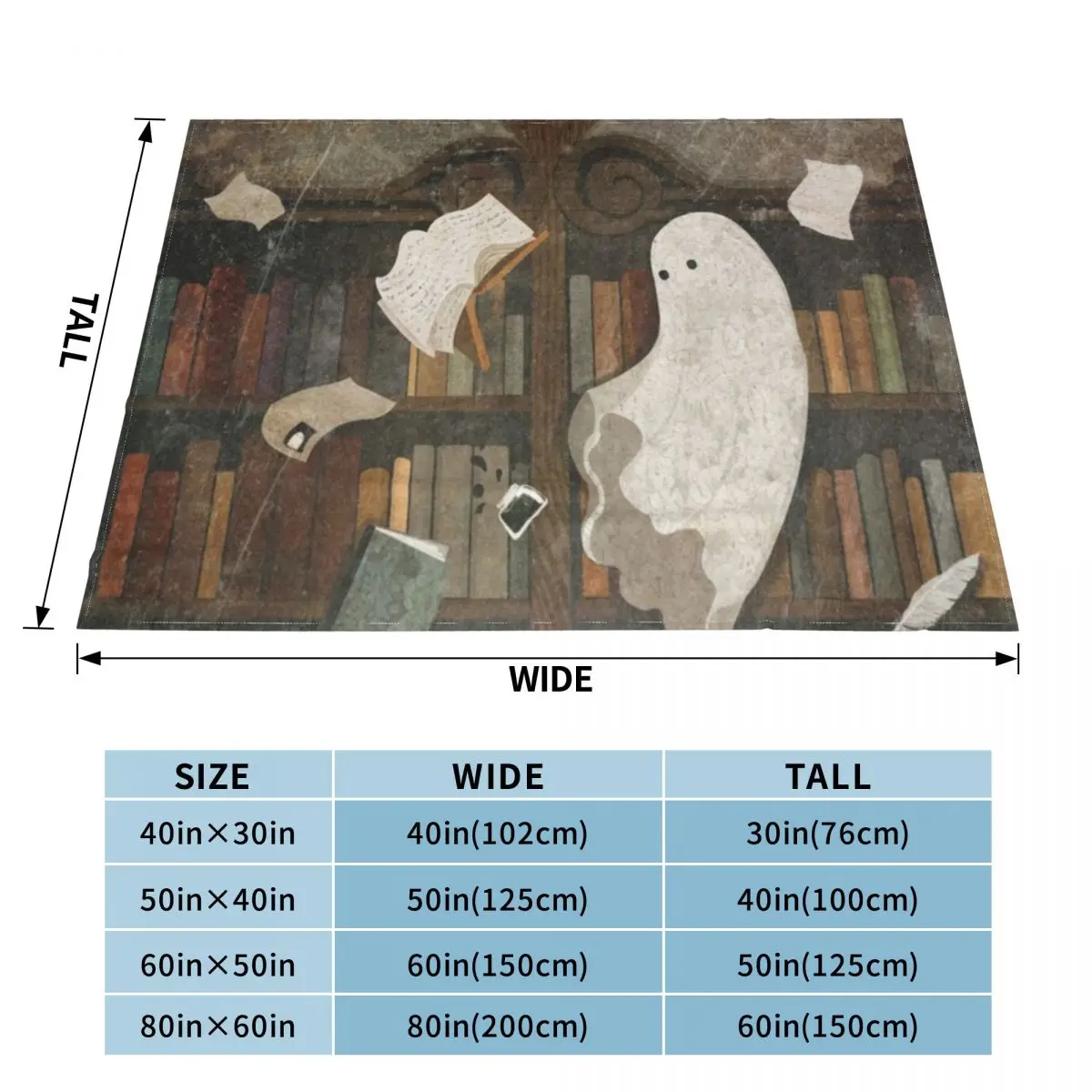 There S A Poltergeist In The Library Again Ультрамягкое одеяло из микрофлиса