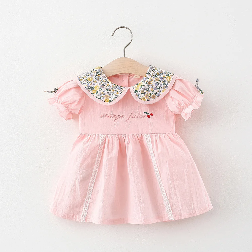 

Keelorn Baby Clothing Girls Summer Dresses 2022 Casual Floral Print Princess Dress for Newborn Toddler Letters Vestidos 0-3 Year