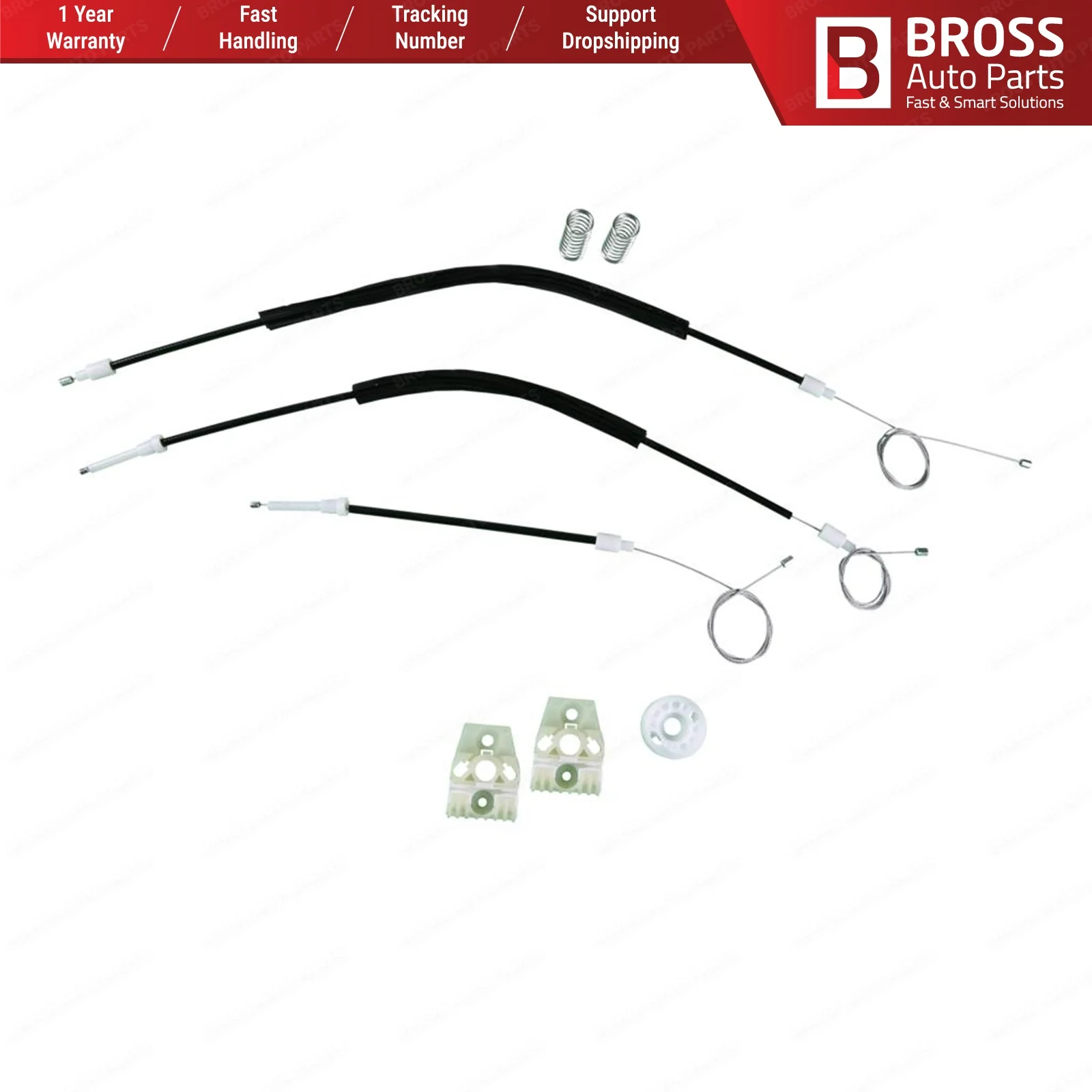 Ремкомплект для стеклоподъемника передняя левая дверь Bross BWR601 VW Jetta 2005-09 Golf 5 2003-2009