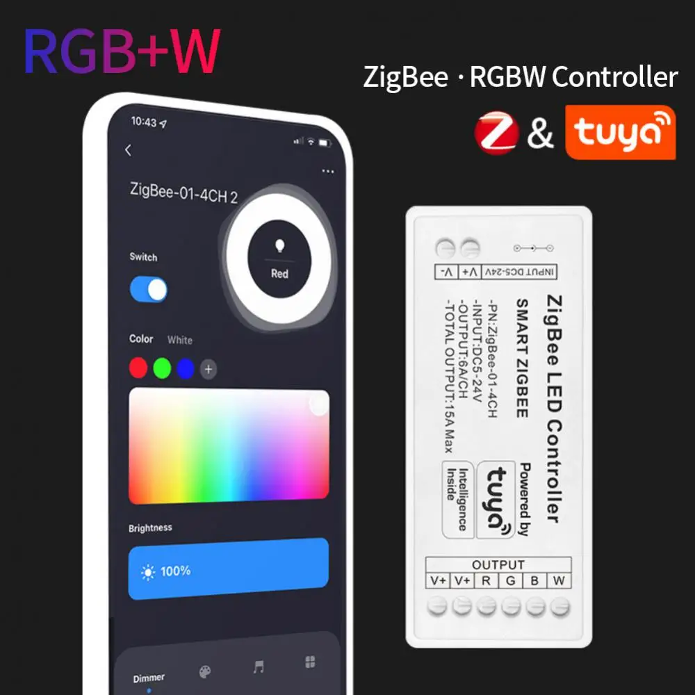 

Zigbee Led Strip Switches Single Color Dual Color Rgb Rgbw Rgbcw Led Strip Light Controller Smart Life App Voice Control Tuya