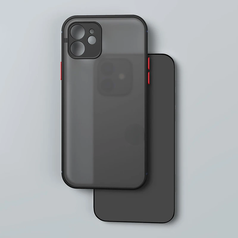 

Shockproof Armor Matte Case For iPhone 11 12 13 Pro Max XR XS X 7 8 Plus SE Mini Luxury Silicone Bumper Clear Hard PC Cover Capa