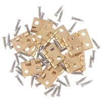112 scale 8x10mm jewelry box mini furniture hardware for cabinet closet miniature dollhouse hinges with metal screws