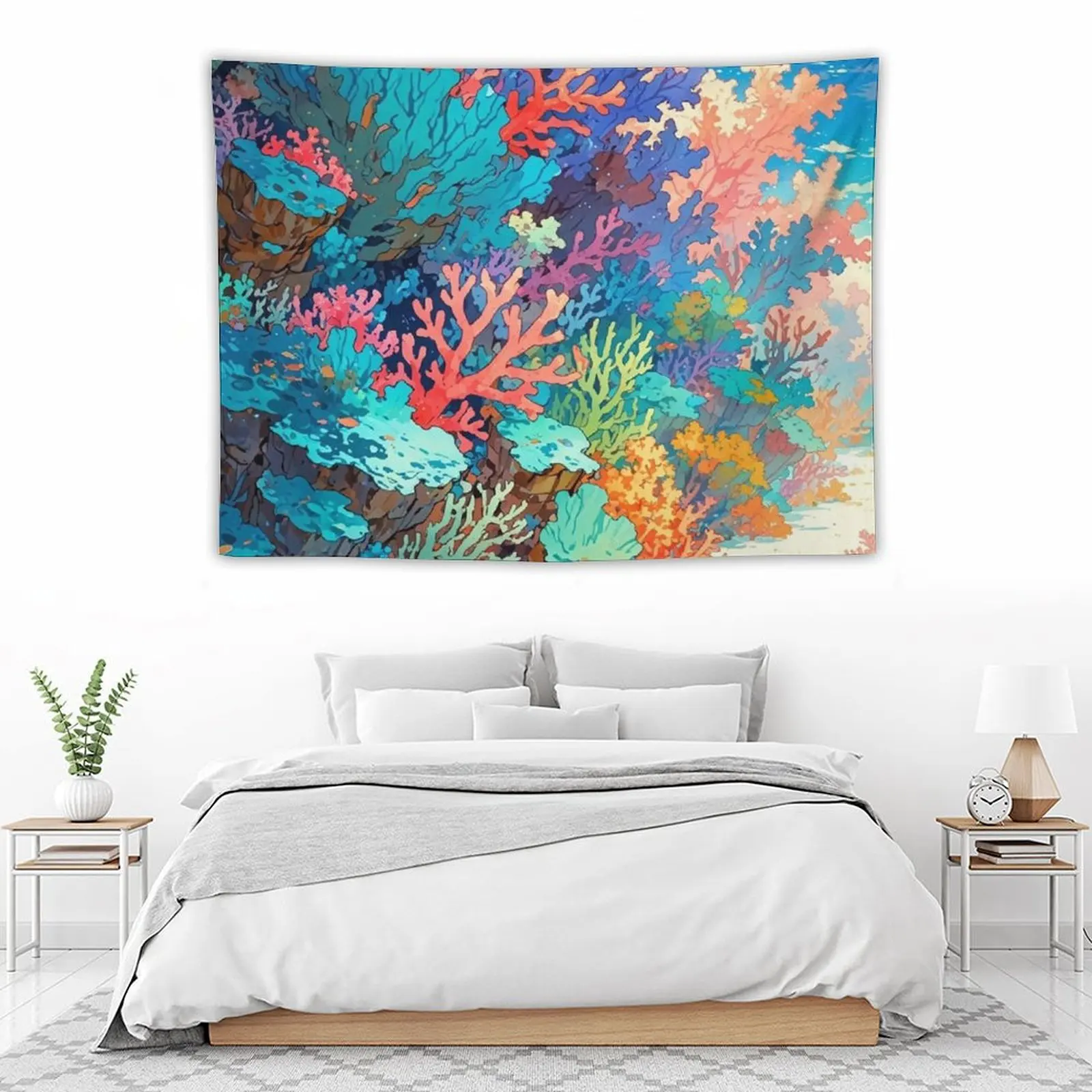 Коралловый риф - Sian Kaɺn Biosphere Reserve Гобелен Украшение стены Забавный гобелен