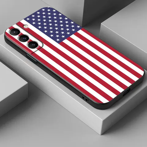 Чехол с пятиконечной звездой и американским флагом США S25 Ultra для Samsung Galaxy S25 S24 S23 S20 S21 FE S22 Ultra S10 Plus, мягкий чехол для телефона