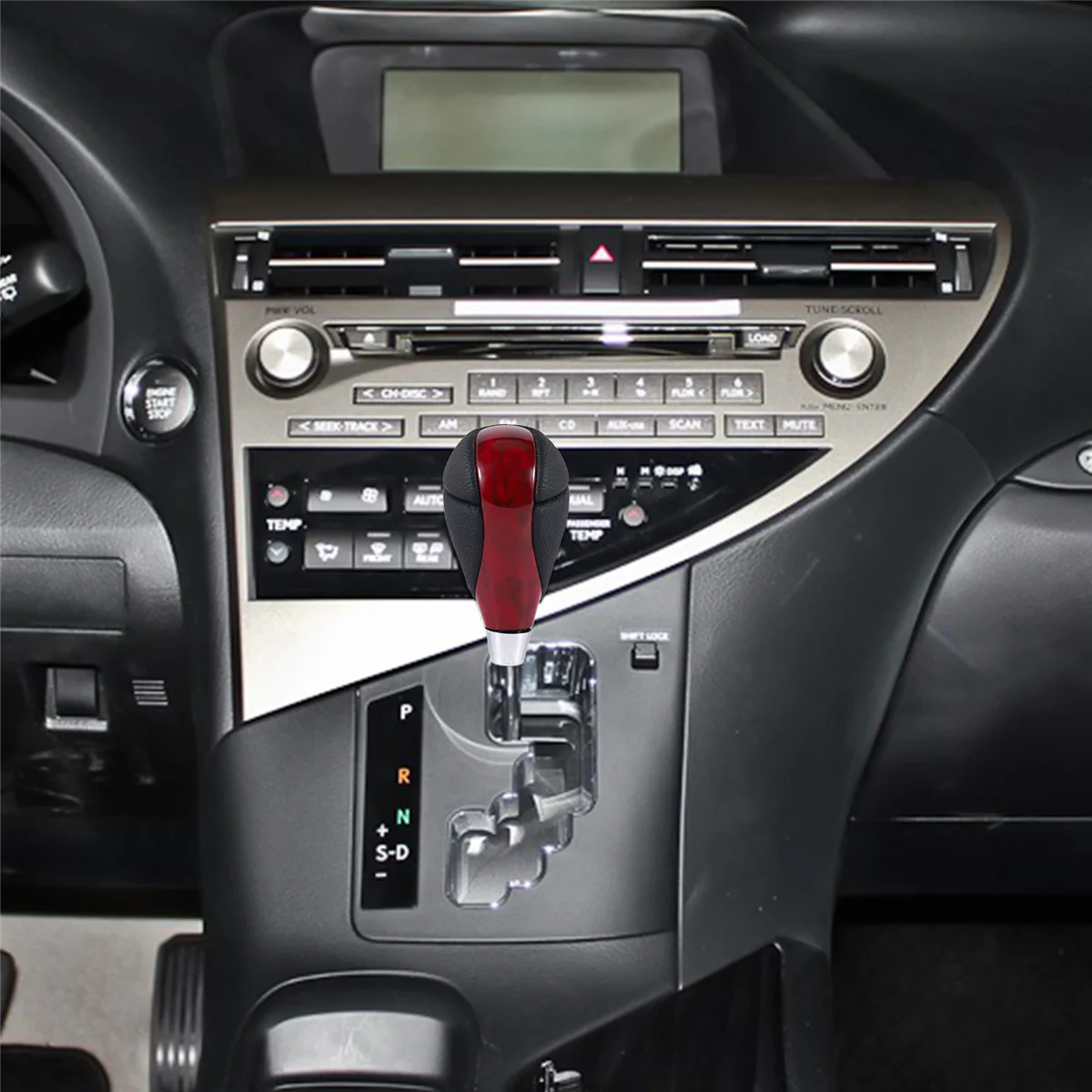 Красная кожаная автоматическая ручка переключения передач для Lexus ES IS RX GS