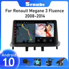 Автомобильный радиоприемник Srnubi Android 10 для Renault Megane 3 Fluence 2008-2010 2011 2012 2013 2014 мультимедийный плеер GPS-навигация 2Din DVD