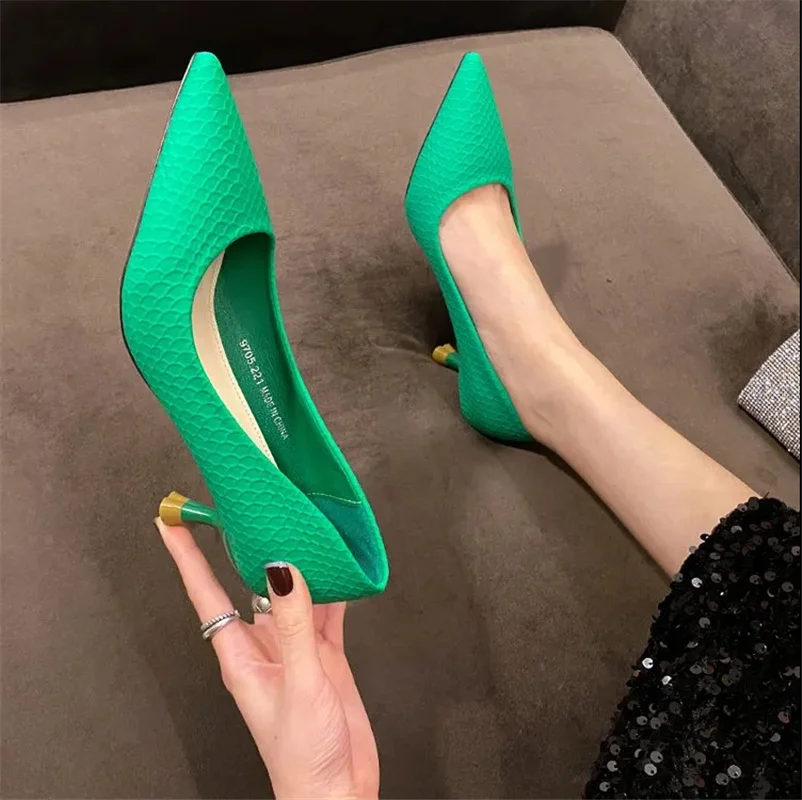 

Women Cute Light Weight Spring Slip on Stiletto Heels Lady Casual Comfort Summer Office High Heel Shoes Zapatos Mujer G1035
