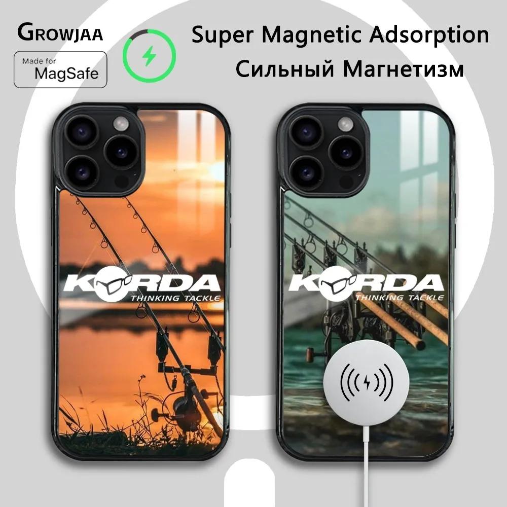 Чехол K-Korda для телефона с рыболовными снаряжениями iPhone 16 15 14 13 12 11 Pro Max Plus Mini новый