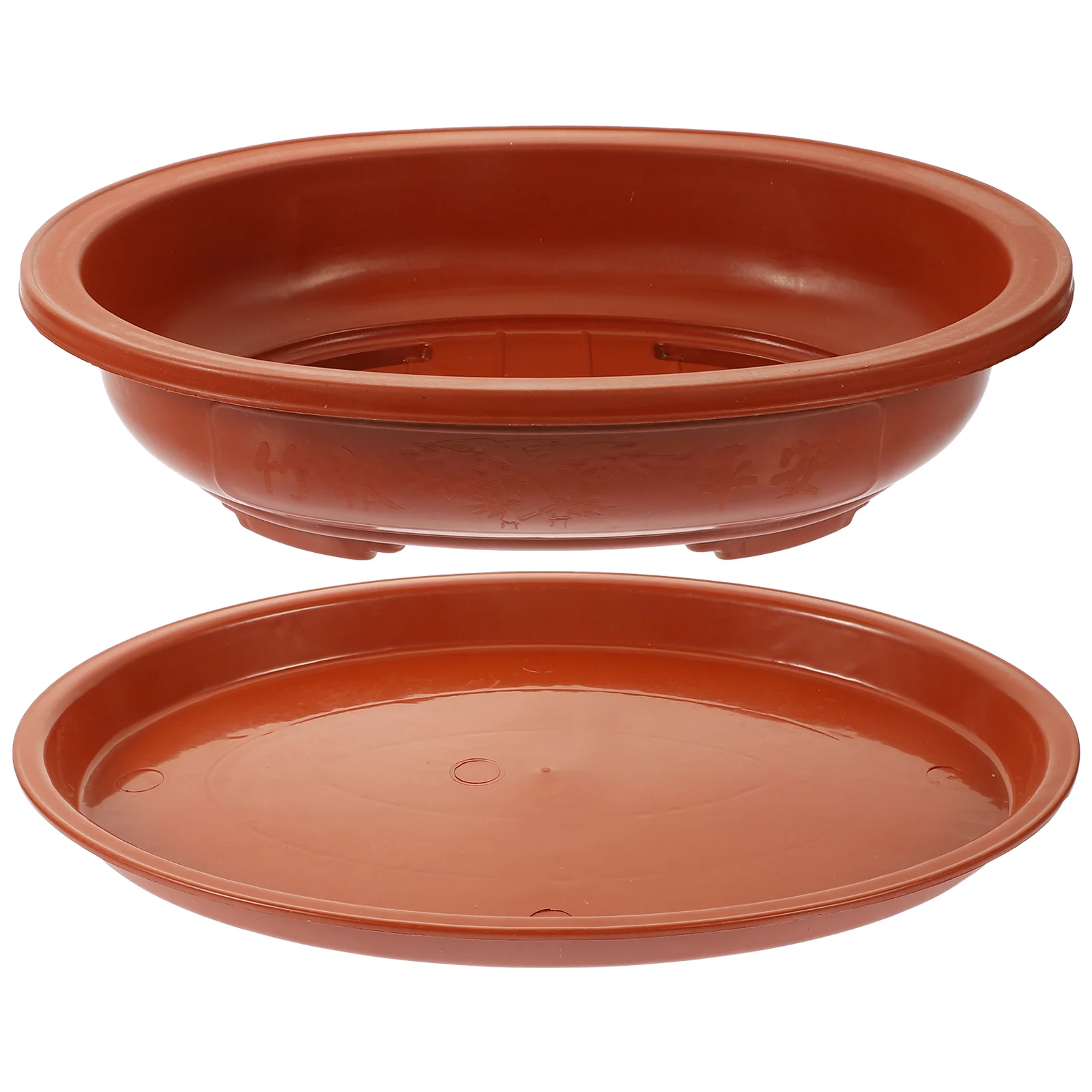 

Indoors Outdoors Bonsai Planting Pot Plastic Oval Bonsai Pot Durable Planting Pot