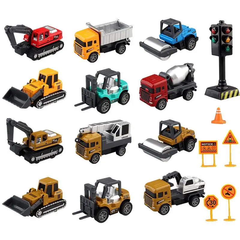 

Construction Toy Trucks Construction Toys Pull Back Cars Transport Vehicle Tractor Forklift Play Vehicles Set For For Kids Boys