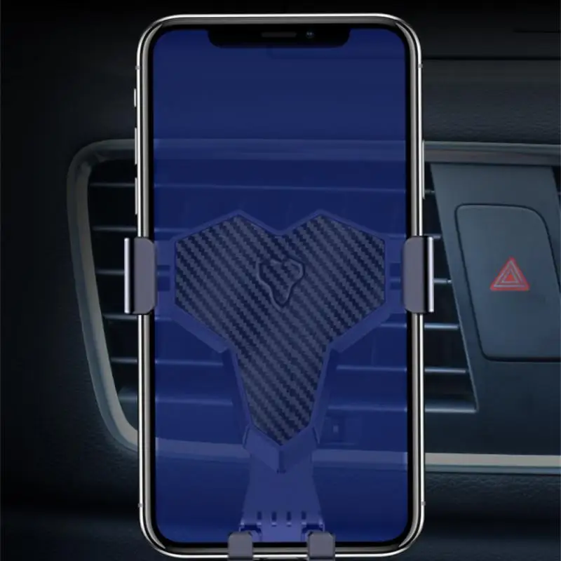 

2023 Car Phone Bracket Carbon Fiber 360 ° Rotation Vertical Adaptive Clip Telescopic Spring Adjustable Phone Holder Stand