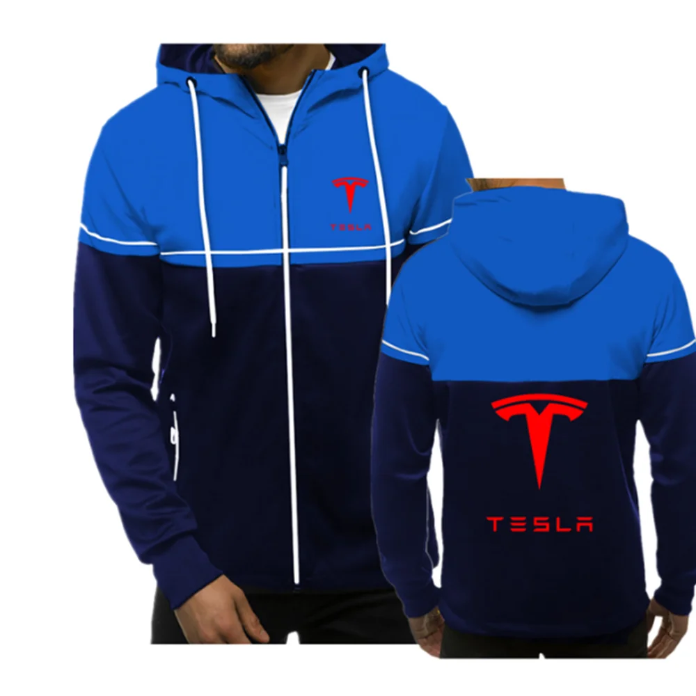 

Толстовка Tesla 2022 на молнии для мужчин, модный уличный Блейзер, деловая Повседневная рубашка с длинными рукавами, модная популярная спортивная одежда