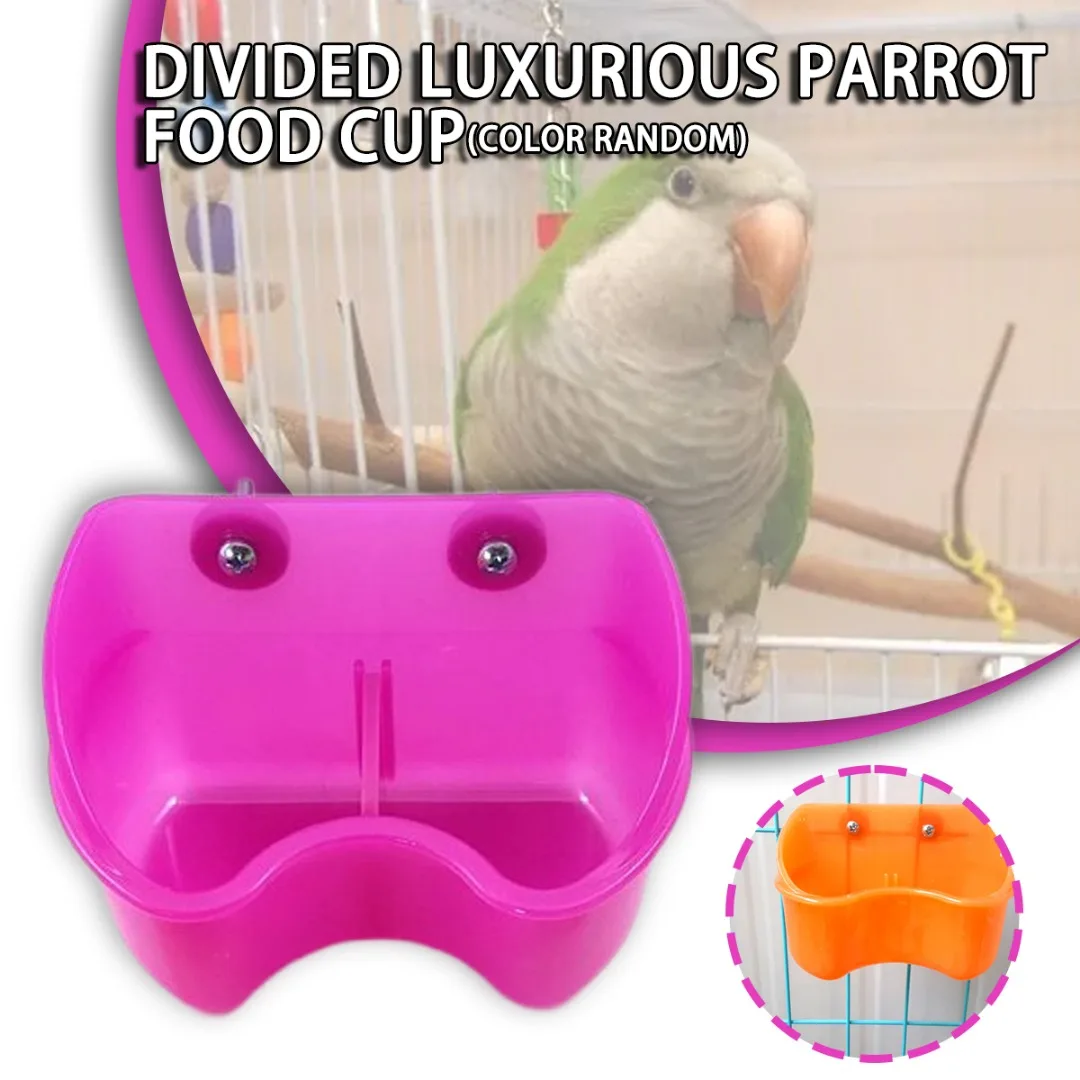 

1 Pc Plastic Parrot Bird Feed Bowl Pigeons Cage Feeder Conjoined Birds Feeder Food Water Cup Box Conjoined Birds Feeders