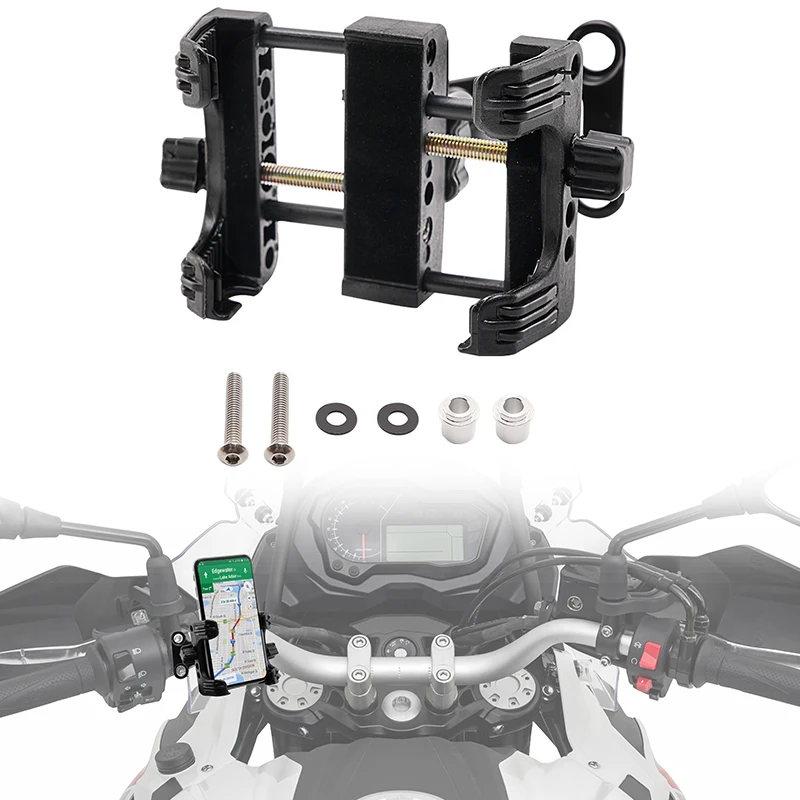 Фото Держатель для телефона на мотоцикл Harley VRSC XL XR Dyna Softail Touring Trike - регулируемый кронштейн для крепления телефона на руль №1