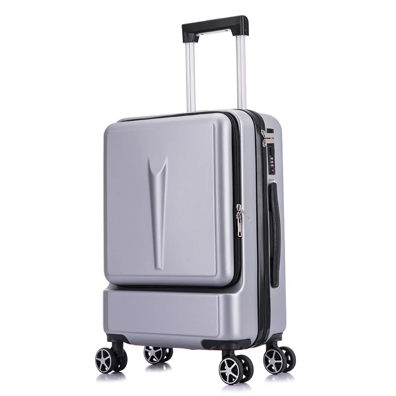 

20 Inch New Front Opening Trolley Case Boarding Suitcase Business Cabin Luggage Universal Wheel 55X35X25CM