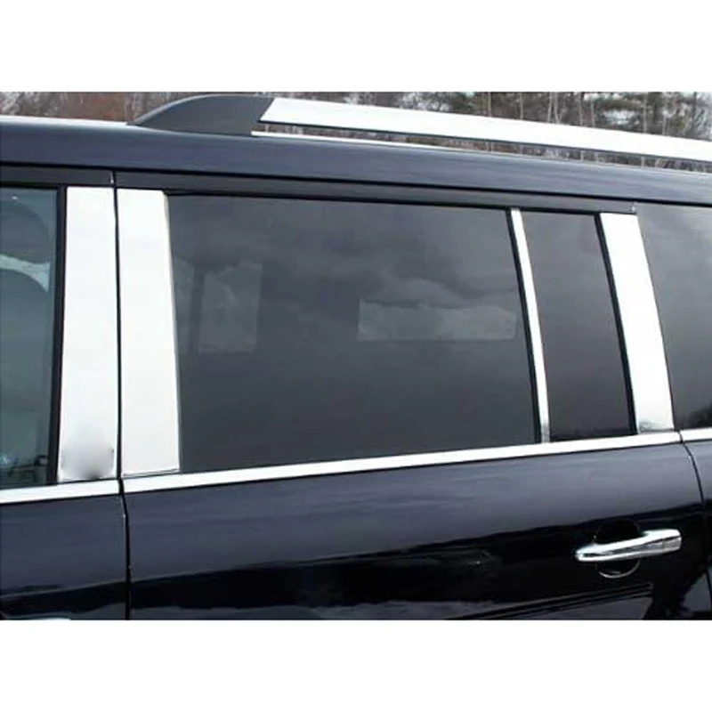 

Автомобильные двери окна столбы отделка Чехлы наклейки внешние части для Ford Flex без клавиатуры вырез 2009 2010 2011 2012-2019