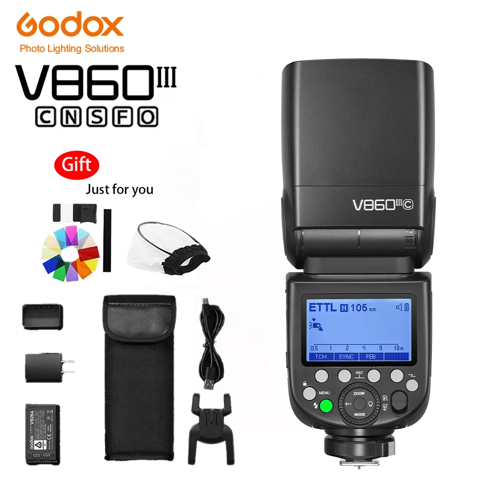 Фото Фотовспышка Godox V860III TTL и триггер X3Pro с встроенной беспроводной системой 2.4G для Canon/Nikon/Sony/Fujifilm/Olympus №2