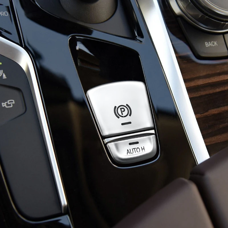 Фото Для BMW 5 серии G30 X3 G01 X4 G02 18-24 ABS автомобильный центральный ручной тормоз крышка P кнопка отделка наклейка интерьерные автомобильные аксессуары №3