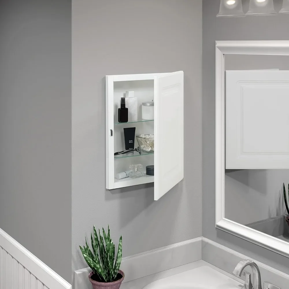 Американский шкафчик для лекарств с приподнятой панелью и углублением 16x20 дюймов