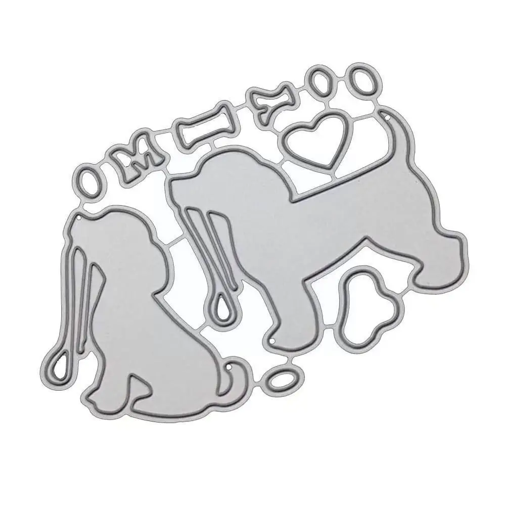 

Lovely Dogs Craft Metal Cutting Dies Stencils For Card Making Scrapbooking Album Stencils For Decoration Diy Scrapbook Craf E3v9