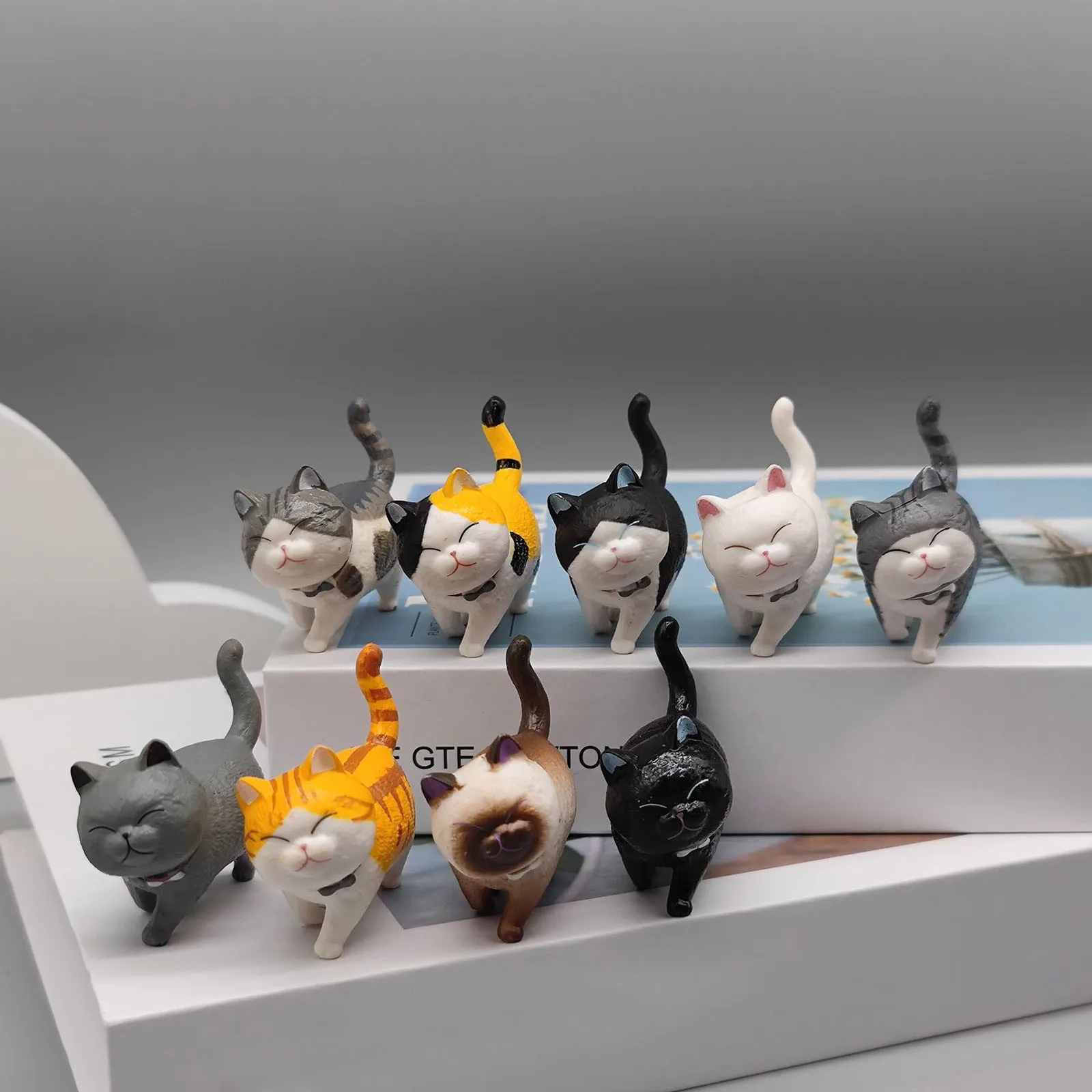 Фигурки кошек Креативные украшения для девочек миниатюры с животными японский