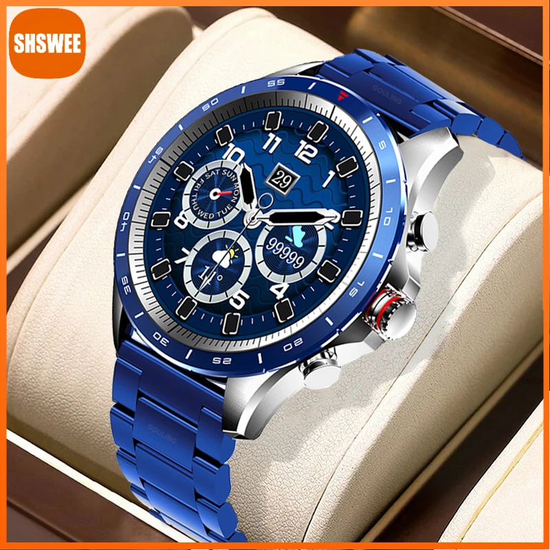 

For Xiaomi Huawei Smart Watch Men 360*360 HD Heart Rate Monitor Activity Tracker IP67 Waterproof Custom Dial Sports Watch + BOX