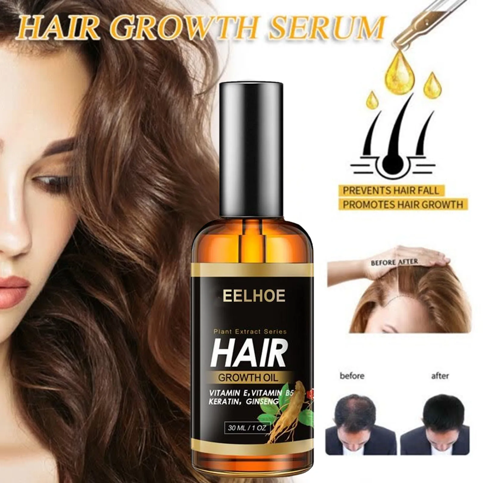 

Эфирное масло для роста волос, 30 мл